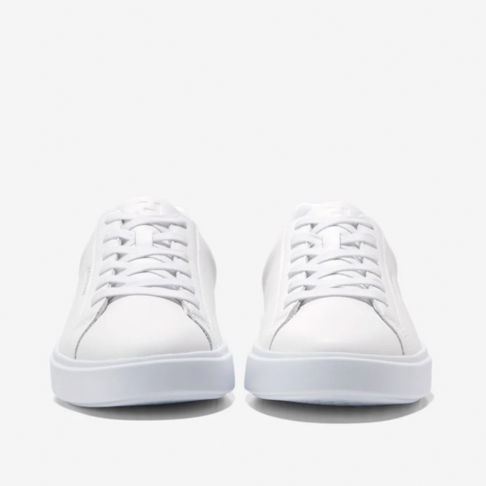 COLE HAAN NIB White Low Top Leather Grand Crosscourt Daily Sneakers Shoes 7 B - Picture 2 of 11